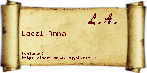 Laczi Anna névjegykártya