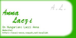 anna laczi business card